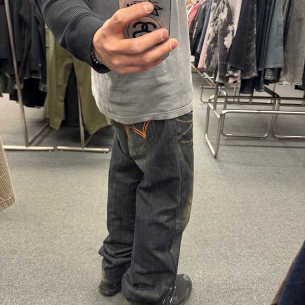 34)에드윈 빈티지 403XVS 워싱 데님팬츠