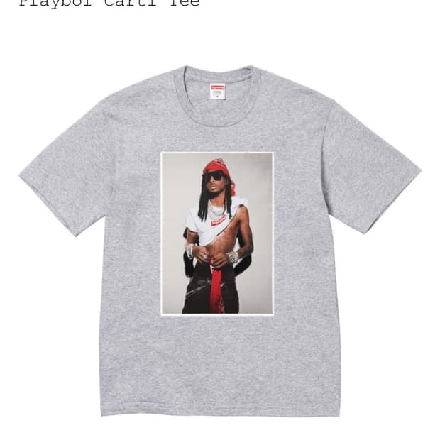 슈프림 카티 티셔츠 그레이