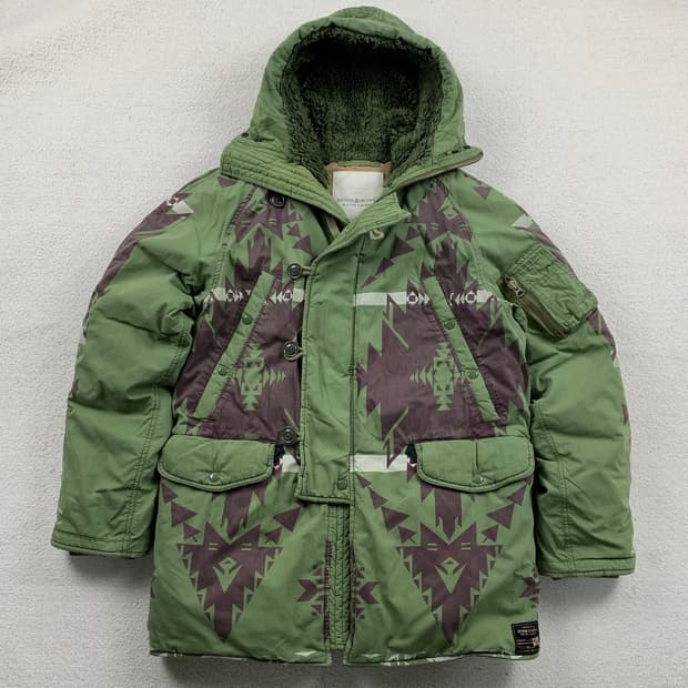 폴로 데님앤서플라이 나바호 패턴 n3b 야상 다운 패딩