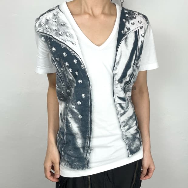 Blackbarrett Trompe L'oeil Studded V-Nec