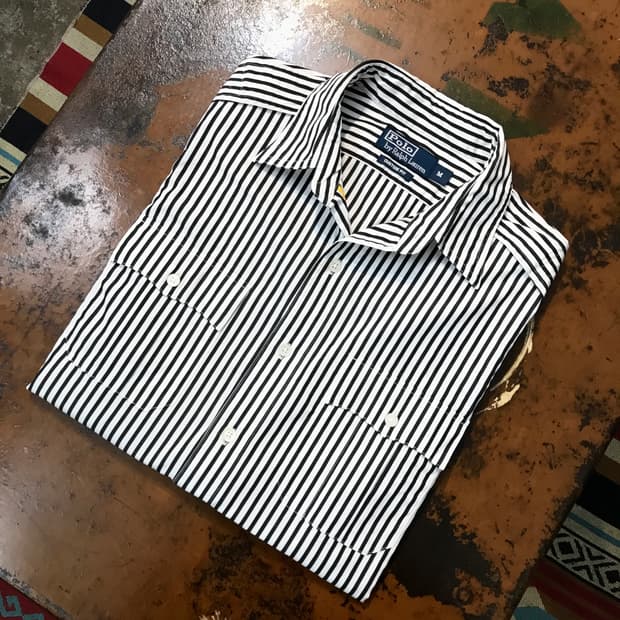 폴로랄프로렌 투포켓 블랙 스트라이프 헌팅 셔츠 여성 66 남성 102 