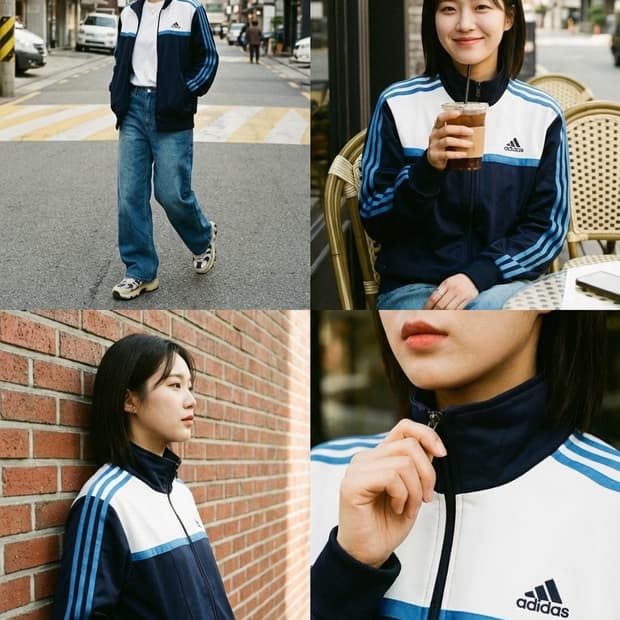 [아디다스] 청량함 한도초과 네이비 스카이블루 컬러블록 져지 m