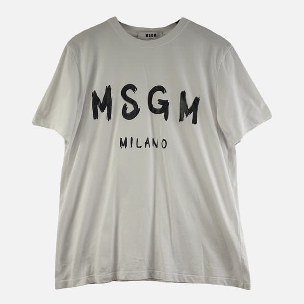 MSGM 화이트 공용 L 반팔티 O1076