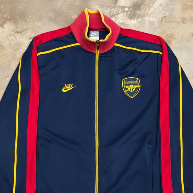L 나이키 아스날 빅로고 네이비 배색 트랙탑