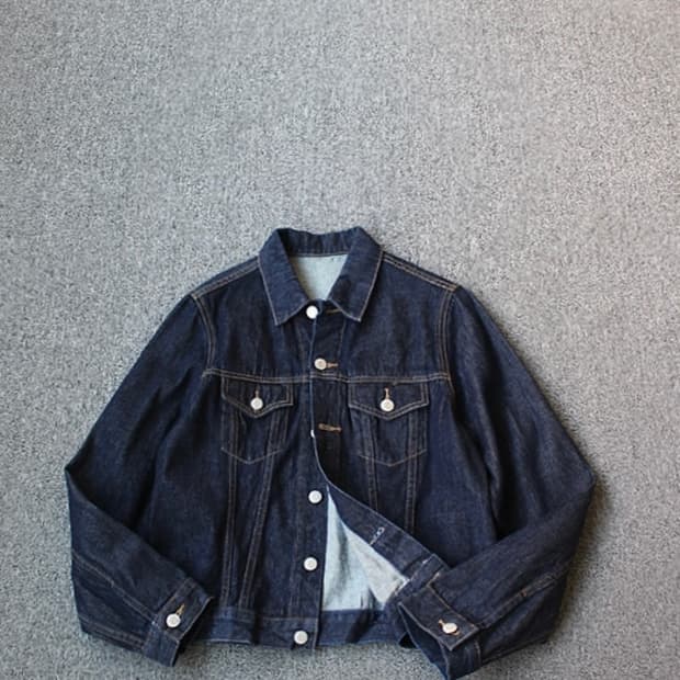 생지 데님 트러커 자켓