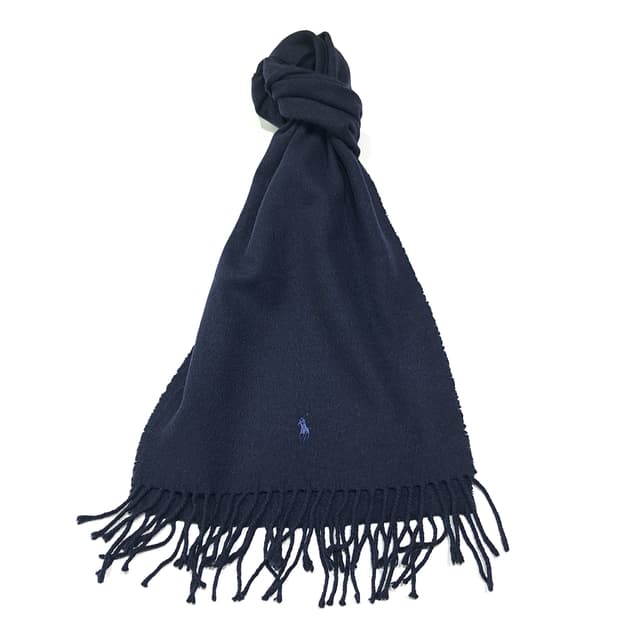 MX621 폴로 90s 영국판 램스울캐시미어 네이비 머플러 목도리