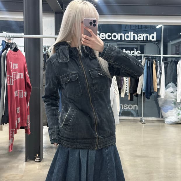 디키즈 데님 후드 자켓