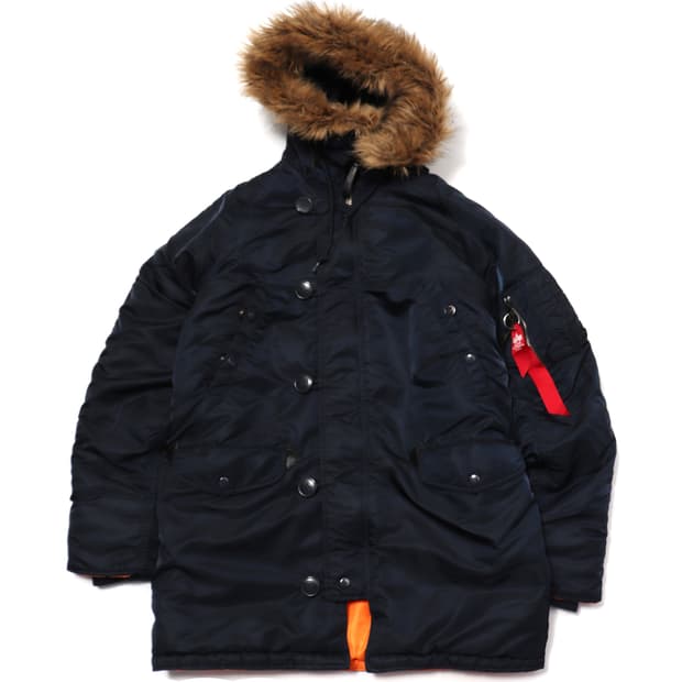 ALPHA INDUSTIRTES N3B 네이비 패딩 파카 size M