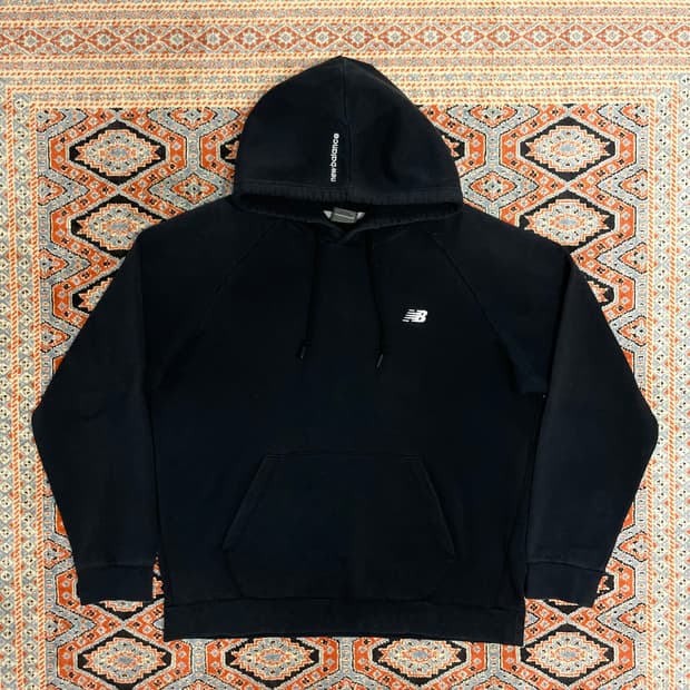뉴발란스 블랙 기모 후드티셔츠 남성2XL