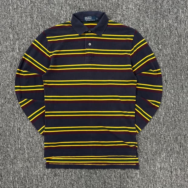 폴로 랄프로렌 스트라이프 카라 니트