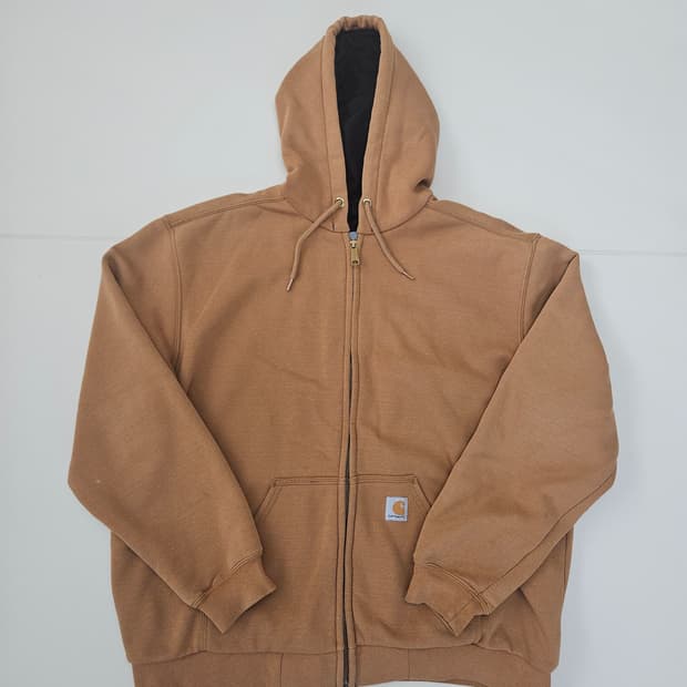 칼하트 레인디펜더 써멀 후드집업 / 브라운 / L사이즈