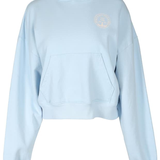 스포티 & 리치 코튼 후드티 스카이블루