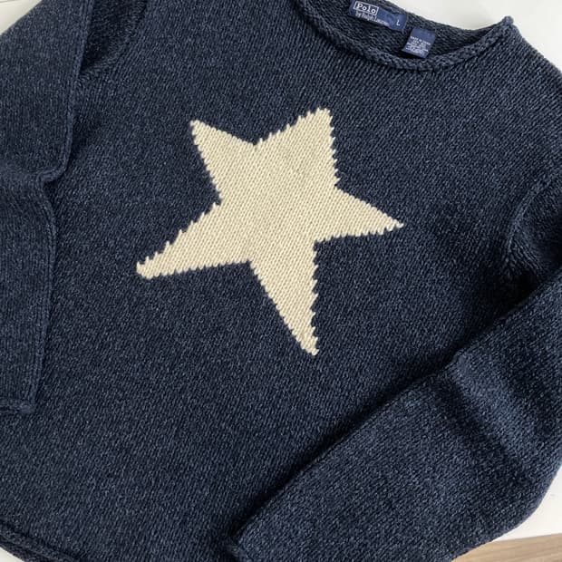 90s 폴로 랄프로렌 스타 핸드 니트 