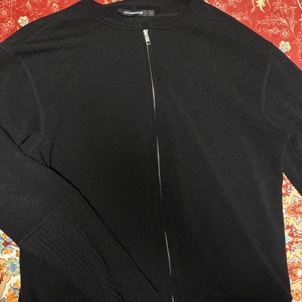 해칭룸 레이어 가디건  블랙 