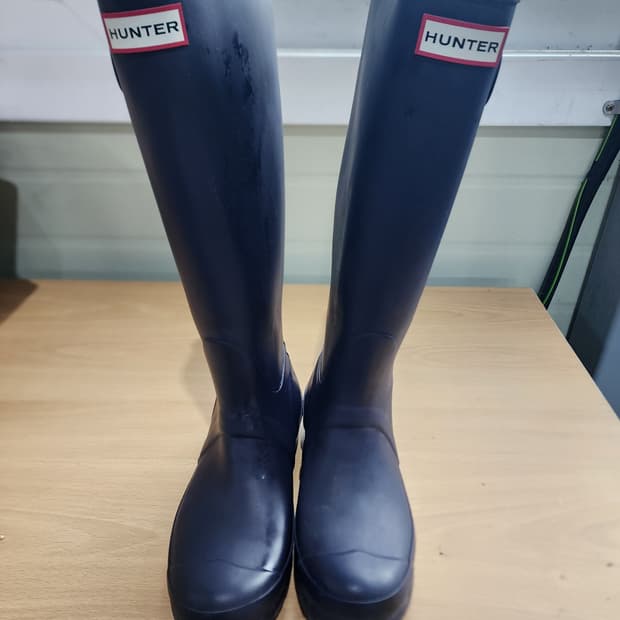 헌터 레인부츠 롱부츠 네이비색상 UK4 235CM