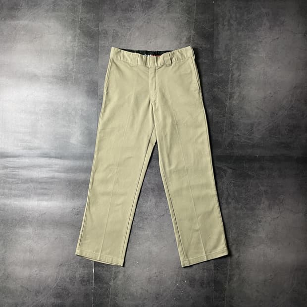 DICKIES 디키즈 빈티지 블랙 코튼 더블니 워크 팬츠 A00801