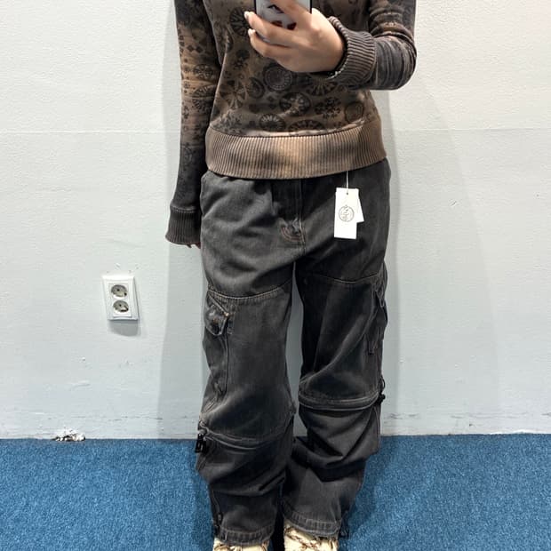 카고 데님 팬츠