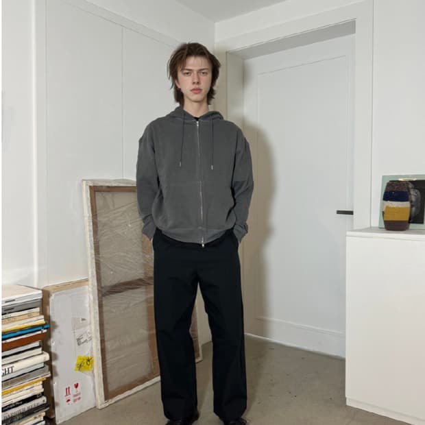 Suah longsleeve hoodie charcoal 3