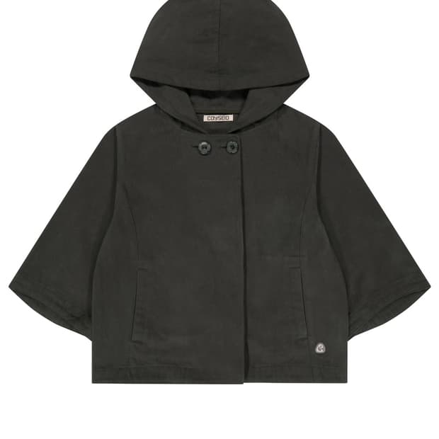 코이세이오 후디드 카프리 자켓 차콜