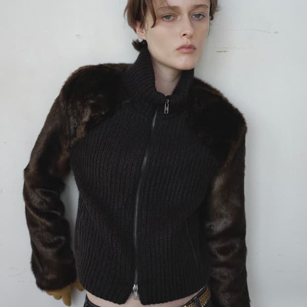 오버듀플레어 퍼 콤비 자켓 팝니다