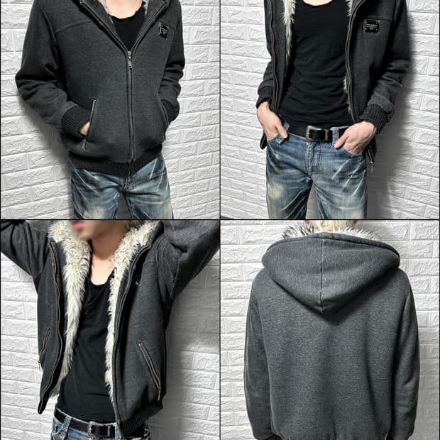 00’s 돌체앤가바나 울프조 퍼 후드 집업