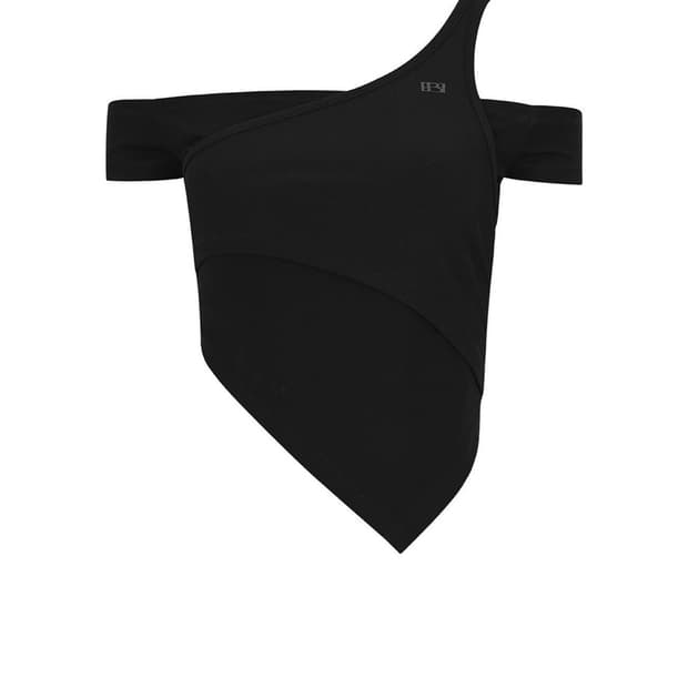 보헤미안서울 LAYERED OFF-SHOULDER TOP, BLACK