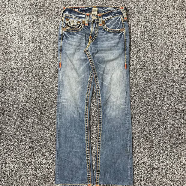빈티지9. 트루릴리전 빌리 슈퍼 T 부츠컷 진 청바지 데님 팬츠 Y2K