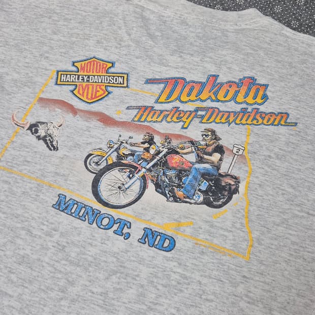 [XL]90s US Made할리데이비슨 롱슬리브 - 195