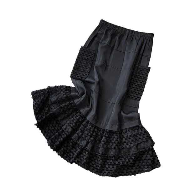 CDG Tricot AD2006 Patchwork Cupra Skirt