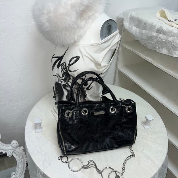 빈티지 블랙 숄더백