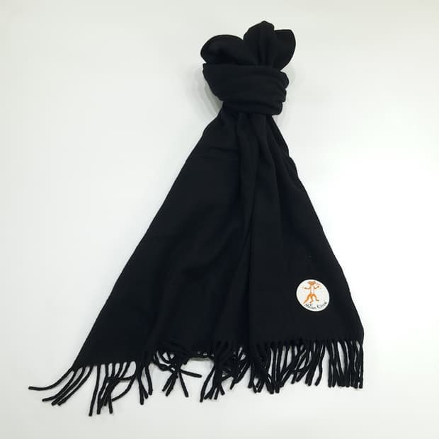 MX103 메종드 키츠네 블랙 버진울 빅사이즈 목도리 머플러