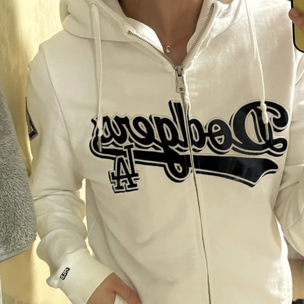 LA 다저스 로고 MLB 후드집업 화이트