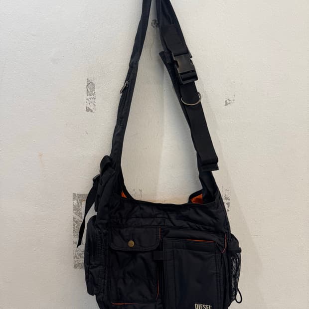 Diesel Black Messenger Bag