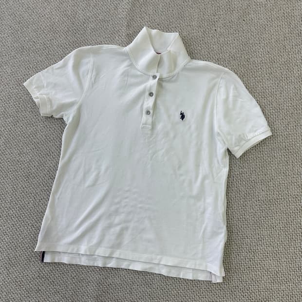 100  US폴로 화이트 폴로 반팔 셔츠 0408D