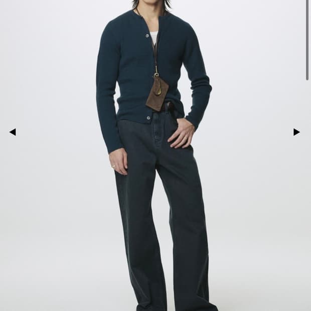 토니웩 wide leg denim jeans_faded carbon