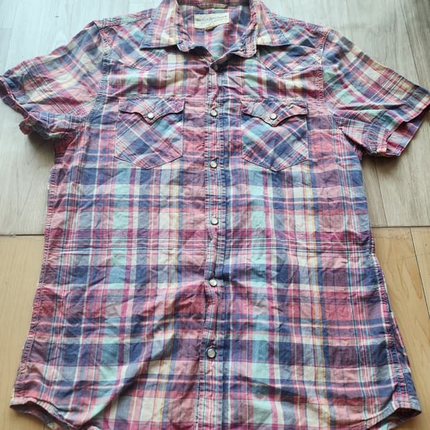 데님앤서플라이 투포켓 체크셔츠 M