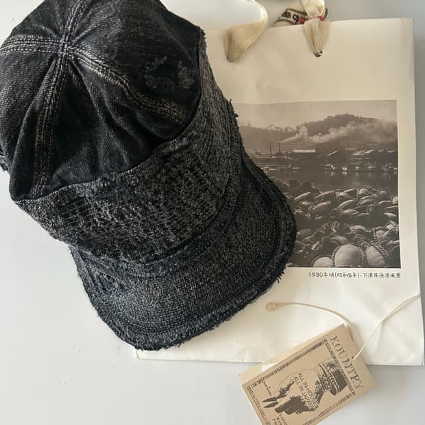 캐피탈 노인과 바다 11.5 oz 블랙 데님 크래시 리메이크 캡