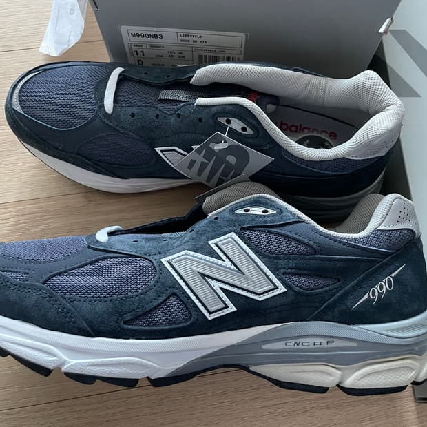 뉴발란스 990v3 네이비 290 새상품