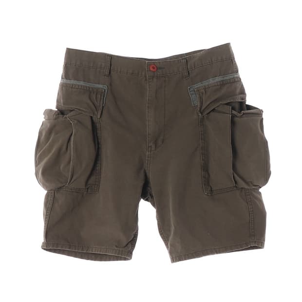 grit 다크 브라운 입체 빅포켓 카고 반바지 48