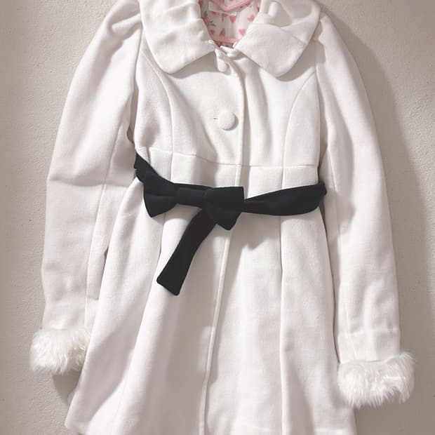 디어리 화이트 퍼 코트 자켓 히메갸루 라떼갸루