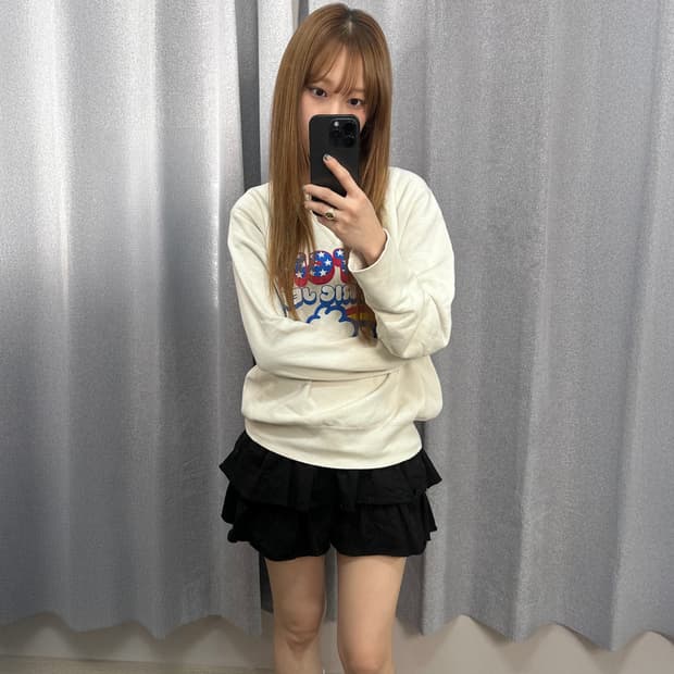 [정품]히스테릭글래머 레인보우 로고 맨투맨 아이보리