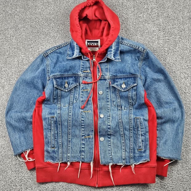 리바이스 엑스 보이프렌드 하이브리드 트러커 자켓 ( M ) / 10174