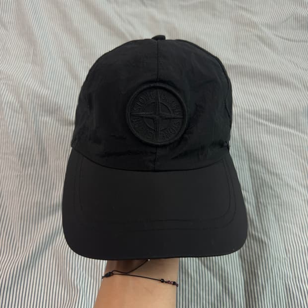 (S급) 스톤 아일랜드 나일론 메탈 6-패널 캡 블랙 XL