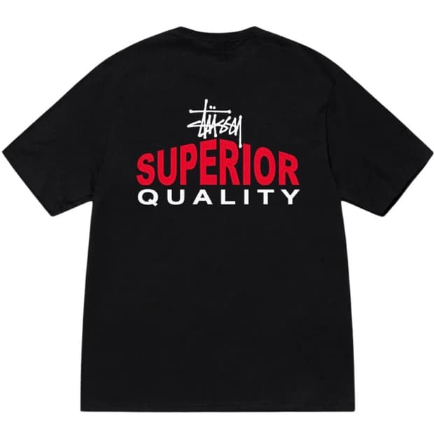 스투시 슈페리어 퀄리티 티셔츠 블랙