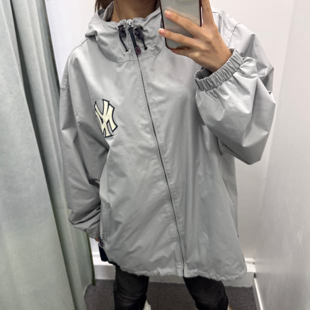 W.W.S mlb 양키즈 그레이 바람막이 자켓