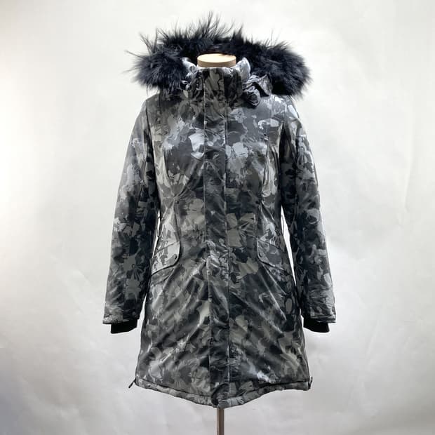 밀레 여성덕다운패딩자켓 그레이패턴 90