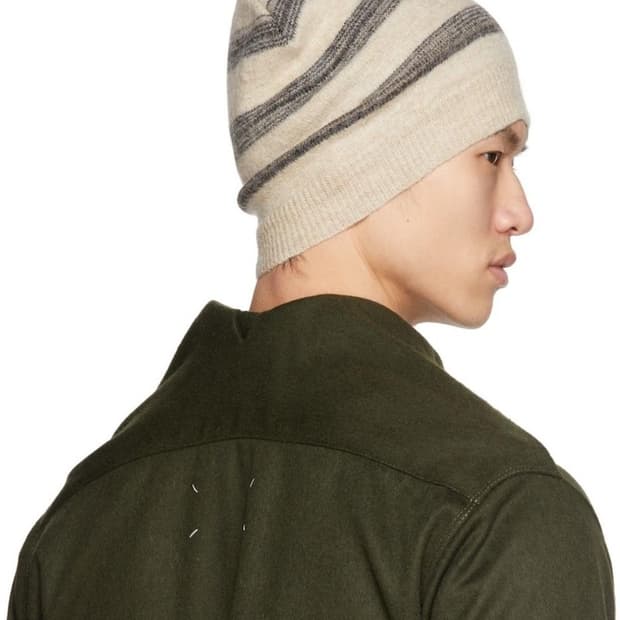 마르지엘라 스트라이프 비니