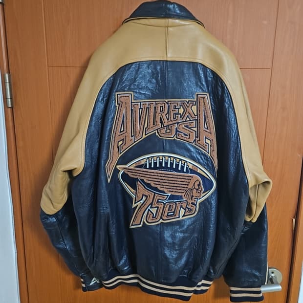avirex 75ers 레더 자켓