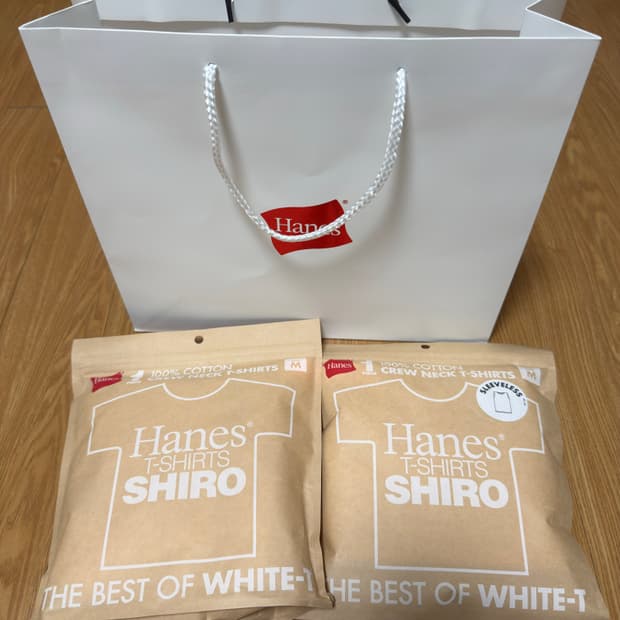 헤인즈 시로 크루넥 티셔츠 M / 슬리브 M 일괄 판매