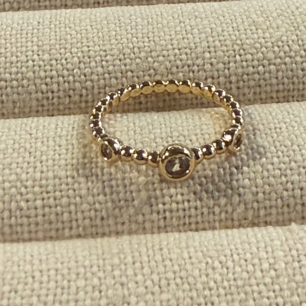 새상품 여성 신주 은도금 외계인 골드 반지